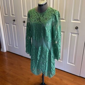 Donna Morgan lace shift dress.
